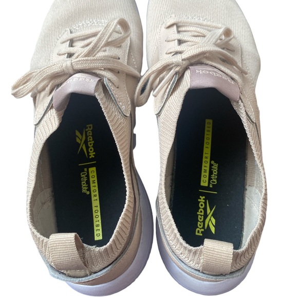 Reebok Sneakers womens Size 8.5 8 1/2 Athletic Walking Shoes Cream Rose Gold - Picture 8 of 9